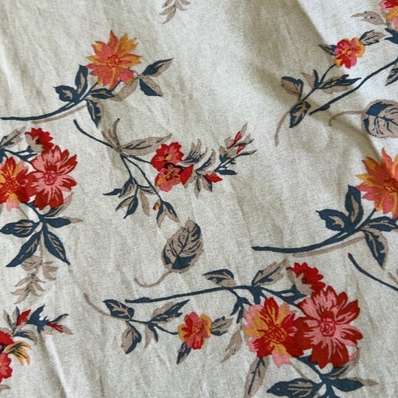 Off the Shoulder Boho Floral Maxi Dress Double Slits in Tan Orange Floral | M - Picture 5 of 10